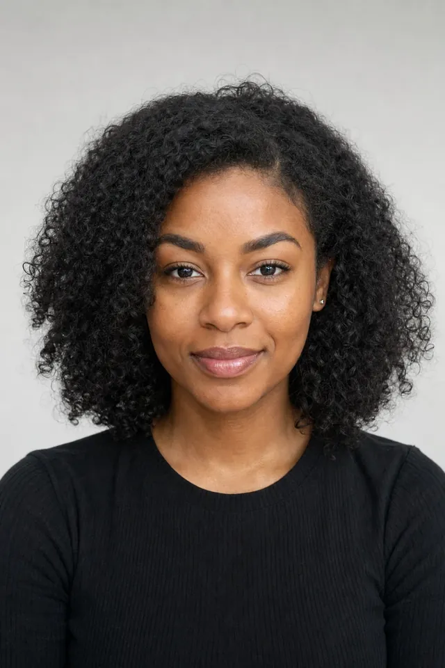 Before: Natural curly hair